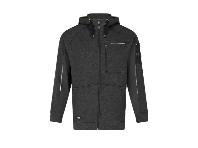 Deneb Hoodie M Zwart / Donkergrijs voorkant