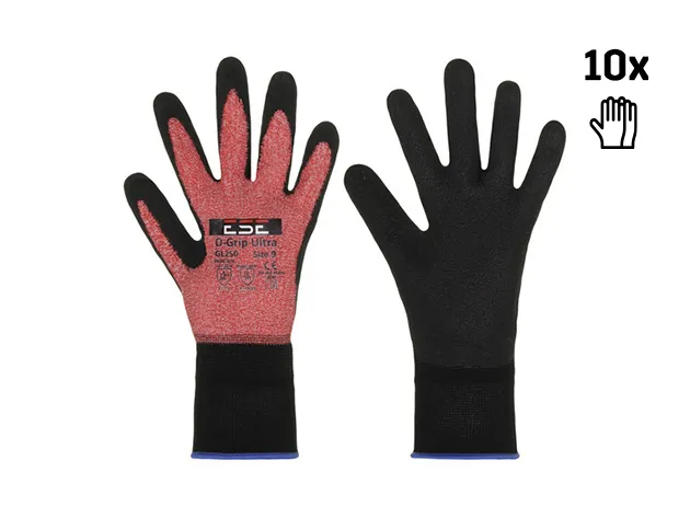 D-Grip Ultra (10 paar) Rood voorkant